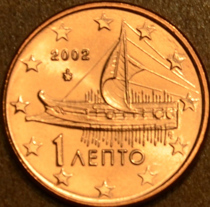 1 cent Grécko 2002 (UNC)