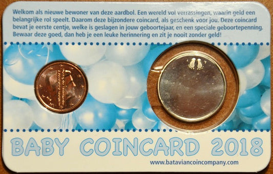 1 cent Holandsko 2018 - Môj prvý cent - chlapec (BU)