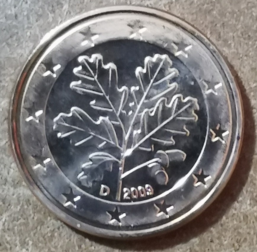 1 cent Nemecko 2009 "D" (UNC)