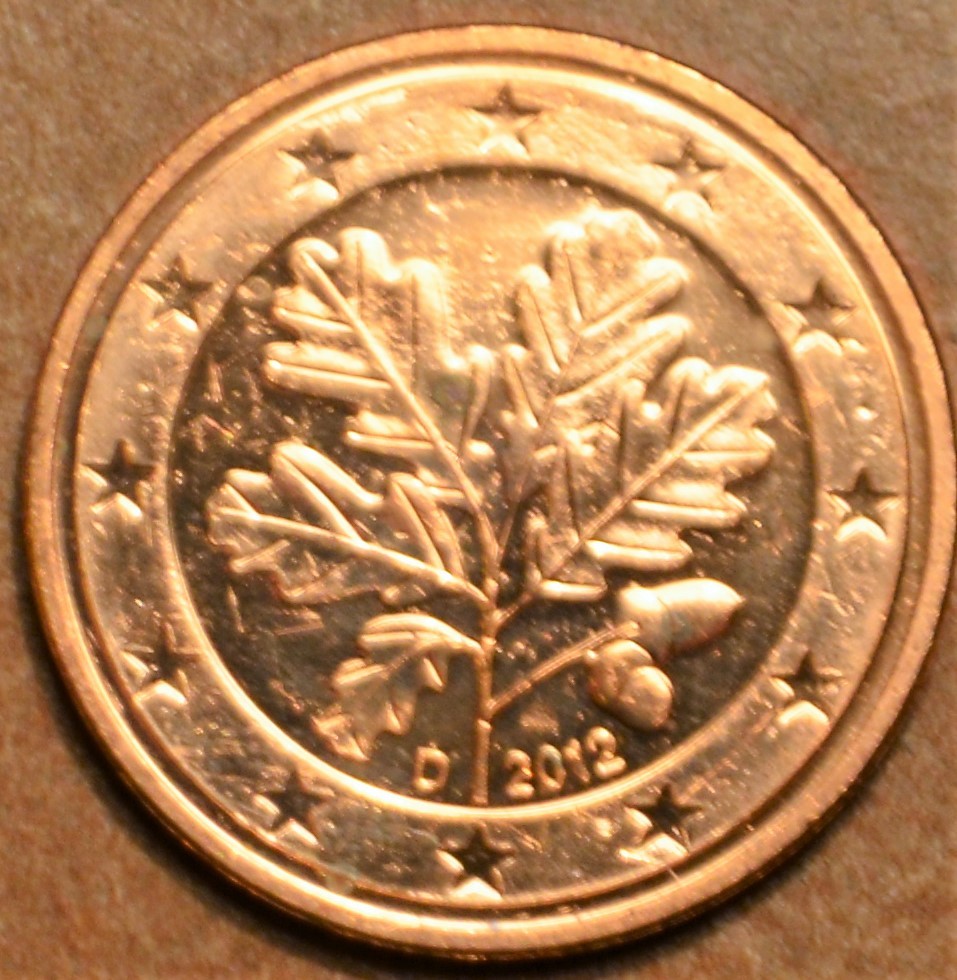 1 cent Nemecko 2012 "D" (UNC)