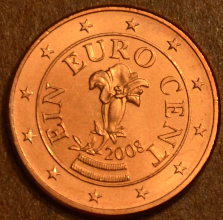 1 cent Rakúsko 2008 (UNC)