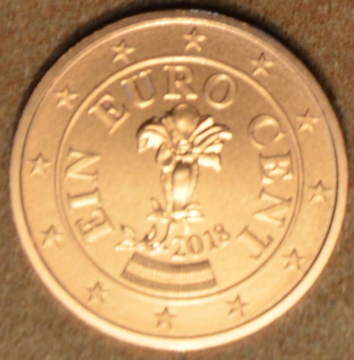 1 cent Rakúsko 2018 (UNC)