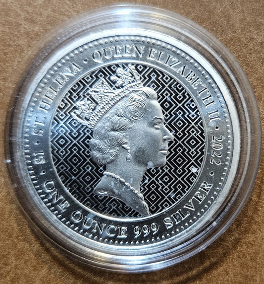 1 libra Sv. Helena 2022 - Kráľovnine cnosti – Pravda (1 oz Ag)