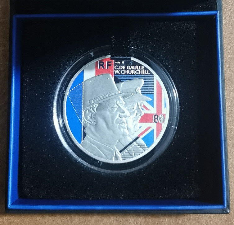 10 Euro Francúzsko 2021 - Charles de Gaulle a Winston Churchill (Proof)