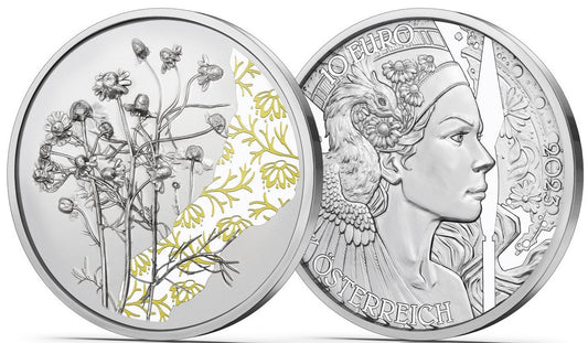 10 Euro Rakúsko 2023 - Rumanček kamilkový (Proof)