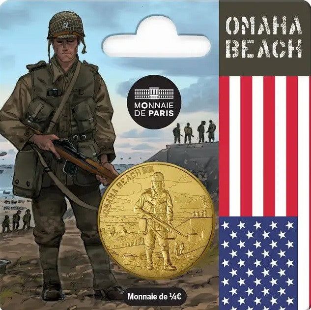 1/4 Euro Francúzsko 2024 - Omaha beach (UNC)