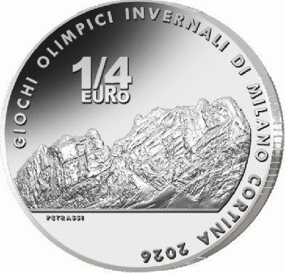 1/4 Euro Taliansko 2025 - Cortina 2026: Cortina (UNC)