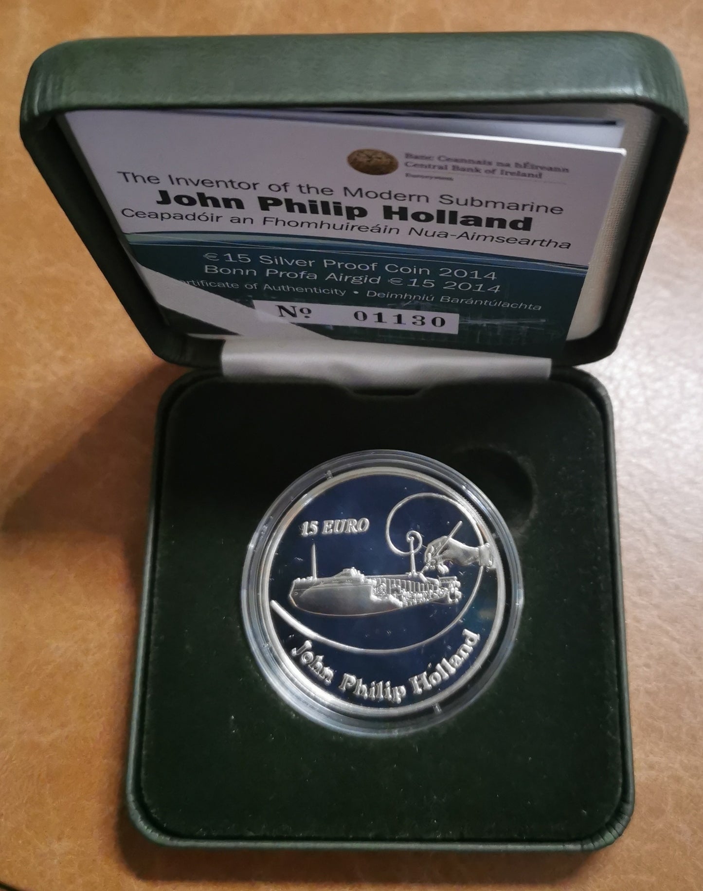15 Euro Írsko 2014 - John Philip Holland (Proof)