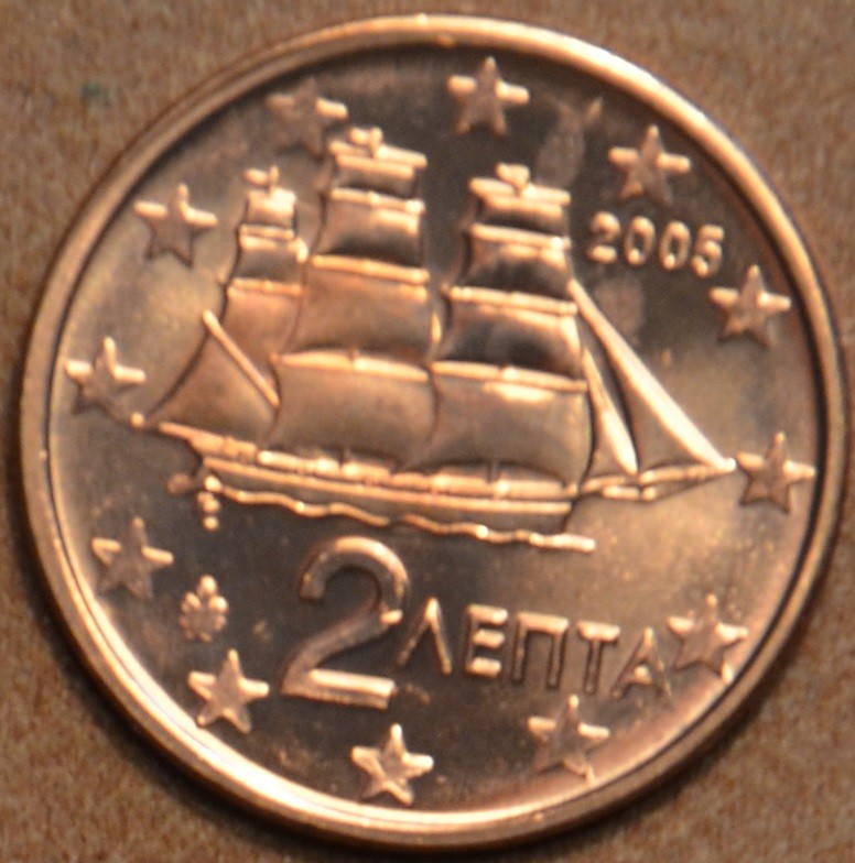 2 cent Grécko 2005 (UNC)