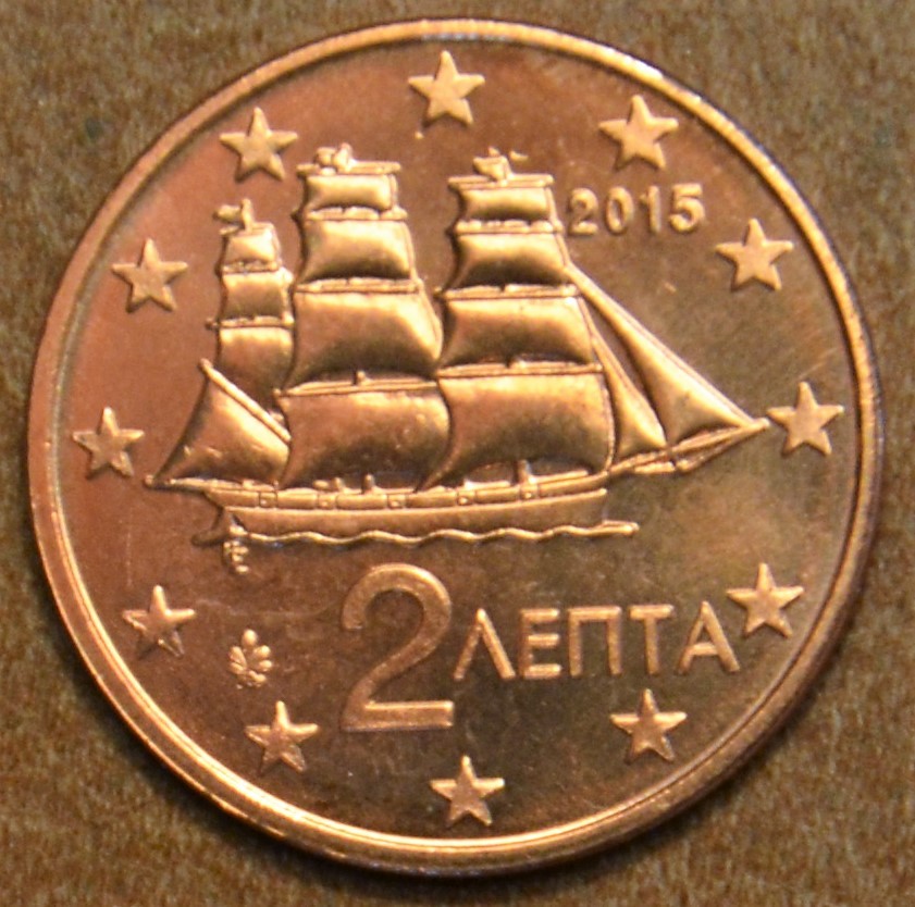 2 cent Grécko 2015 (UNC)