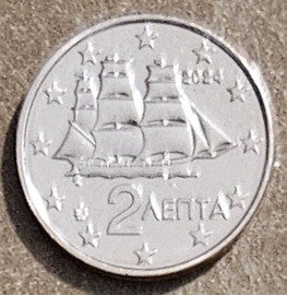 2 cent Grécko 2024 (UNC)