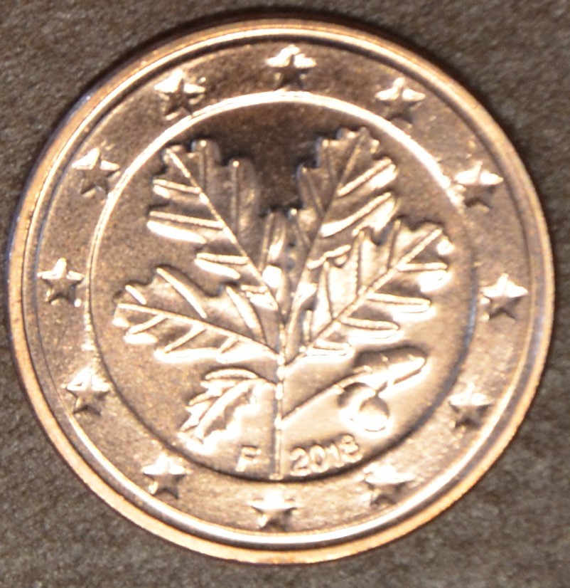2 cent Nemecko "F" 2018 (UNC)