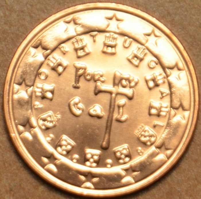 2 cent Portugalsko 2008 (UNC)