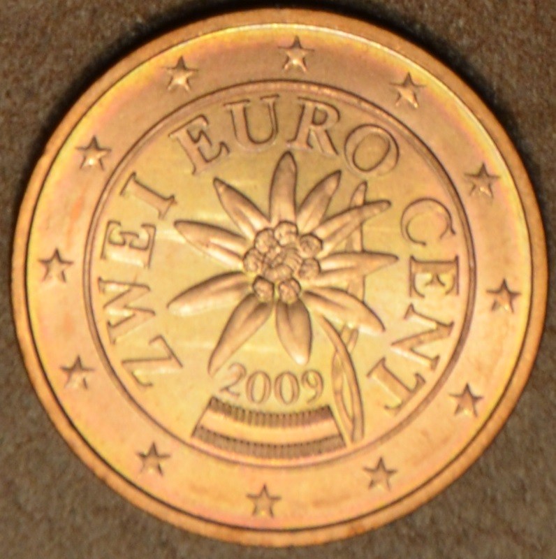 2 cent Rakúsko 2009 (UNC)