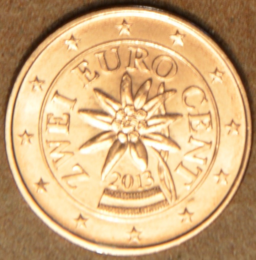 2 cent Rakúsko 2013 (UNC)