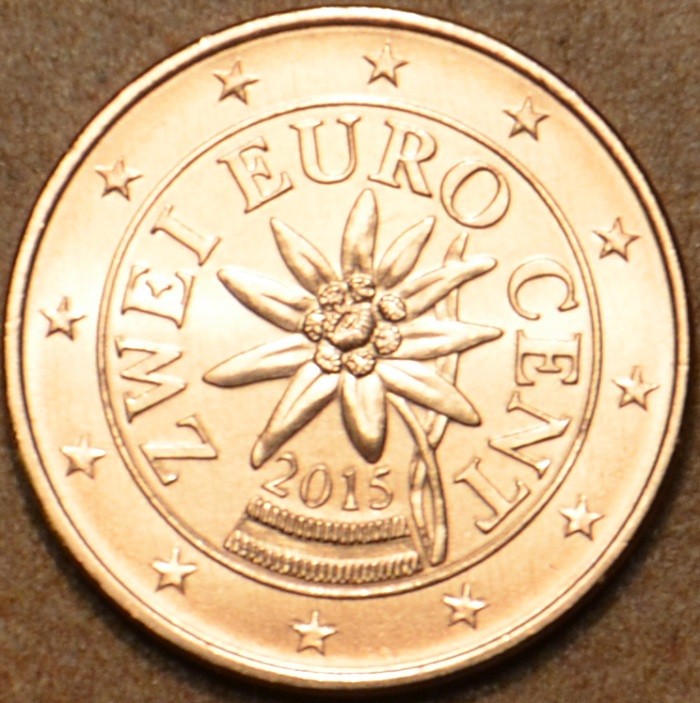 2 cent Rakúsko 2015 (UNC)