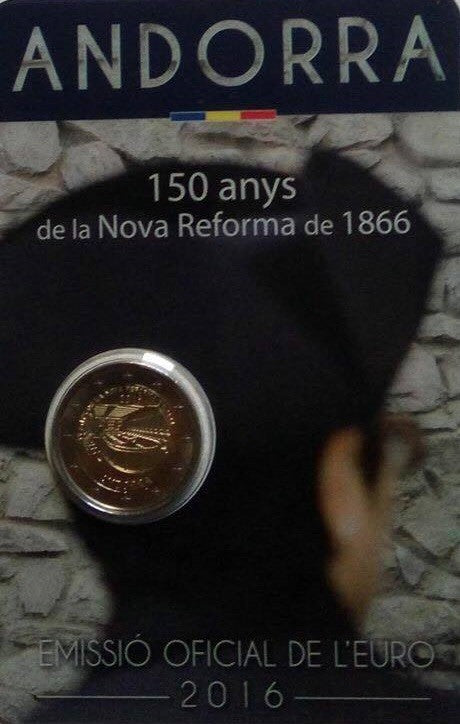 2 Euro Andorra 2016 - Nove reformy (BU karta)