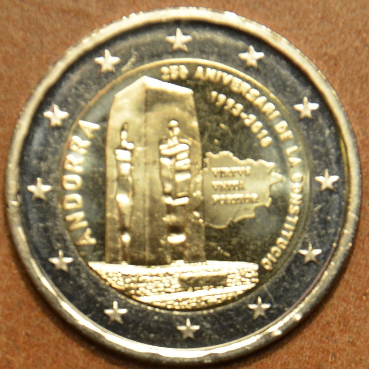 2 Euro Andorra 2018 - 25. výročie ústavy Andorry (UNC)