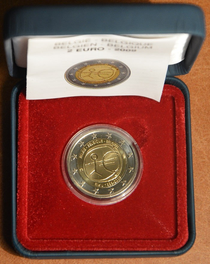 2 Euro Belgicko 2009 - 10. výročie hospodárskej a menovej únie (Proof)