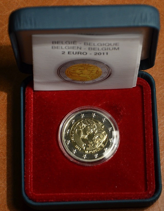 2 Euro Belgicko 2011 - 100. výročie MDŽ (Proof)
