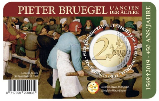 2 Euro Belgicko 2019 - Pieter Bruegel (BU - holandská strana)