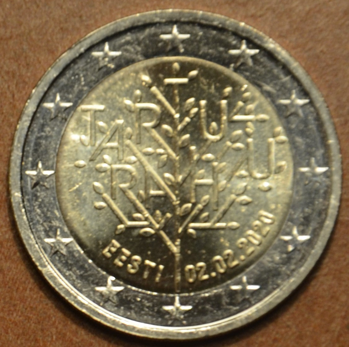 2 Euro Estónsko 2020 - 100. výročie mierovej zmluvy s Ruskom (UNC)