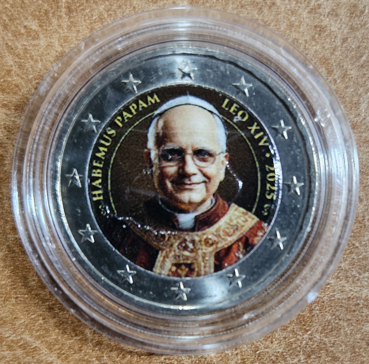 2 Euro fantasy - Nový pápež Lev XIV. v3 (farebná UNC)