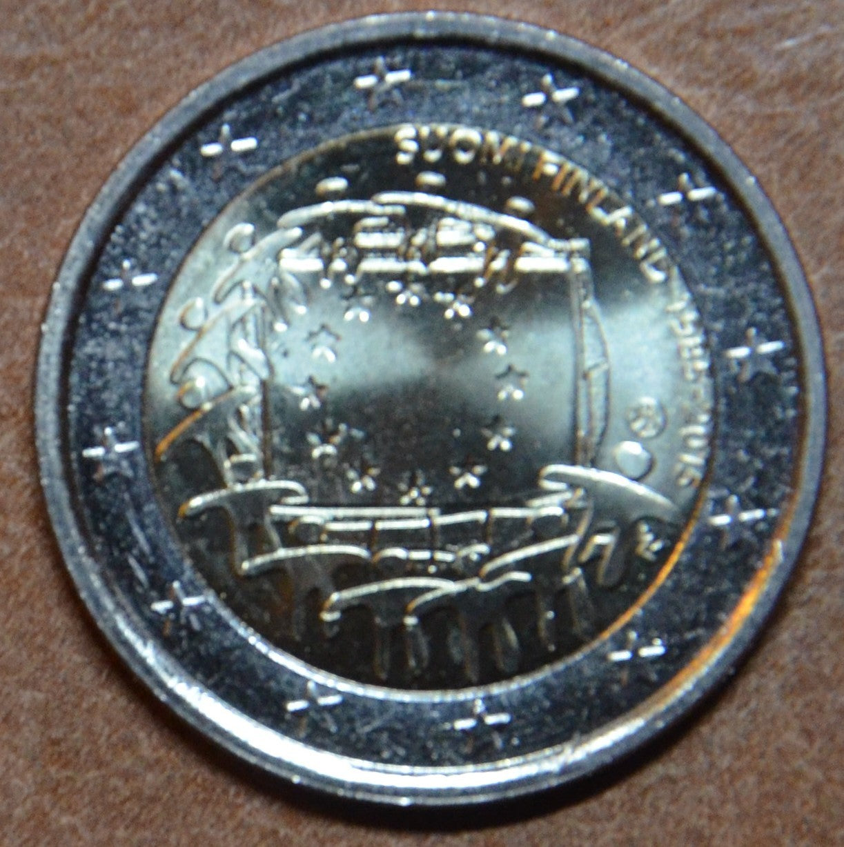 2 Euro Fínsko 2015 - 30 rokov Europskej vlajky (UNC)