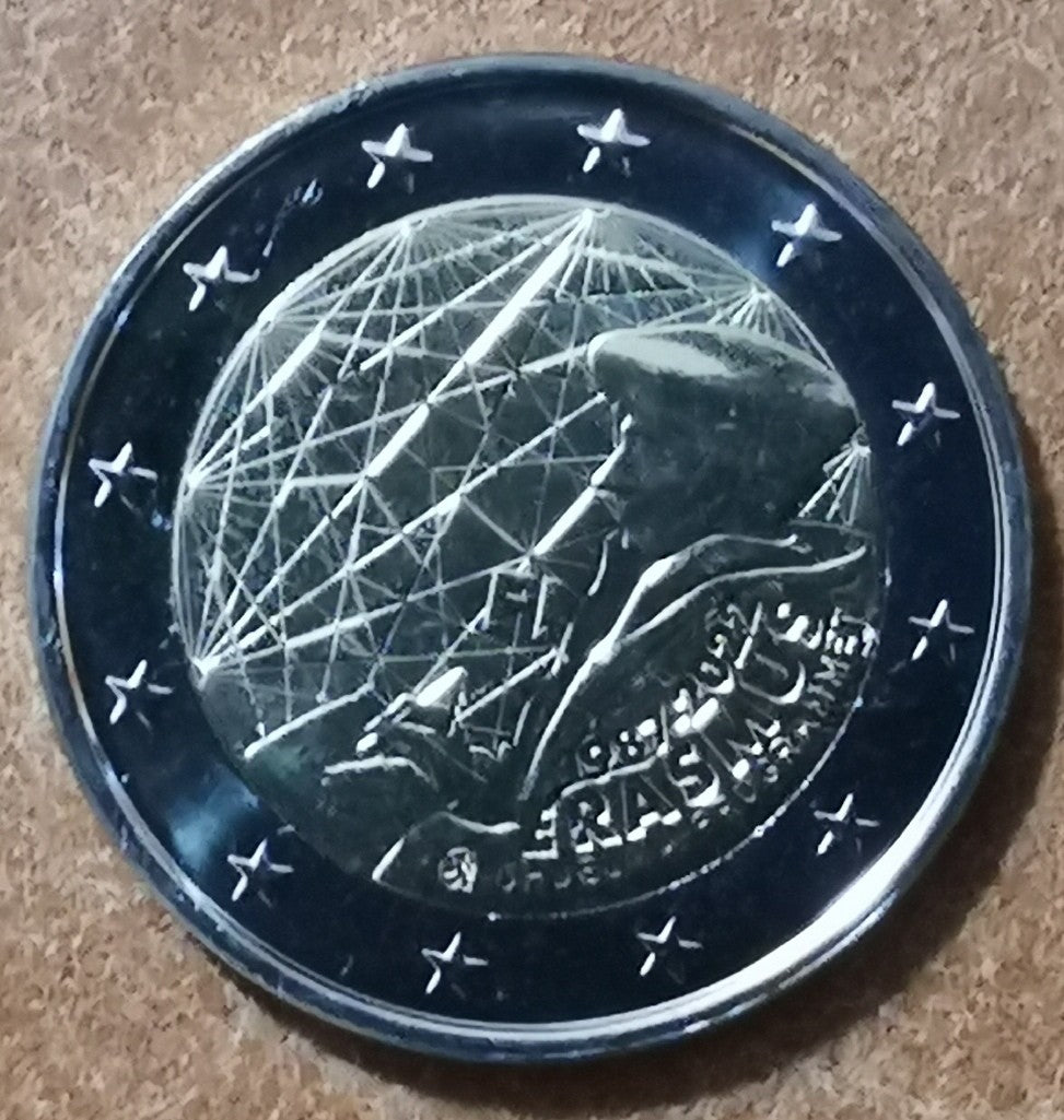 2 Euro Fínsko 2022 - Erasmus program - 35. výročie vzniku (UNC)