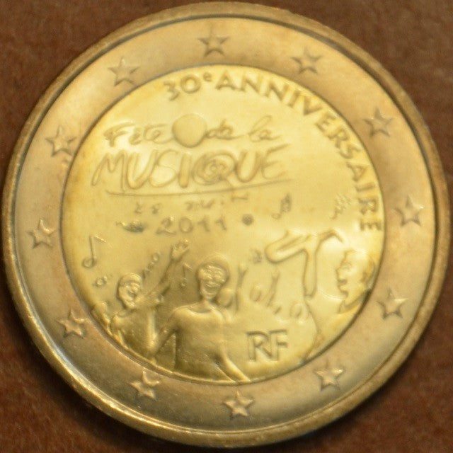 2 Euro Francúzsko 2011 - 30. výročie dňa hudby (UNC)