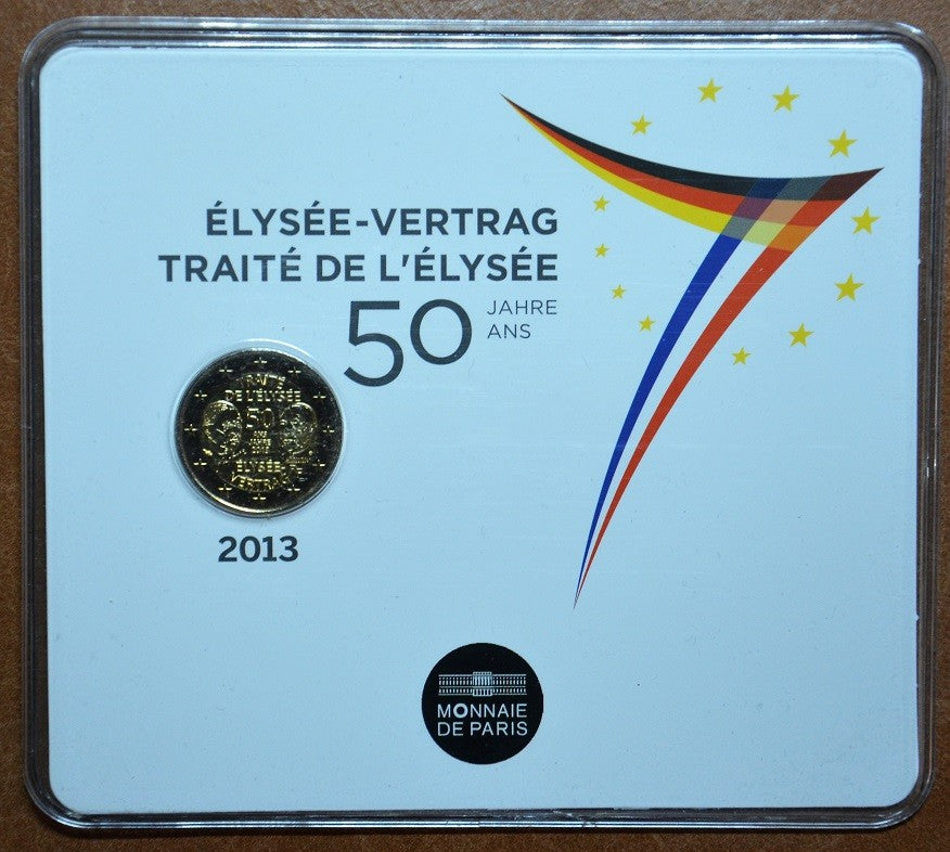 2 Euro Francúzsko 2013 - 50 rokov Elizejskej zmluvy (BU karta)