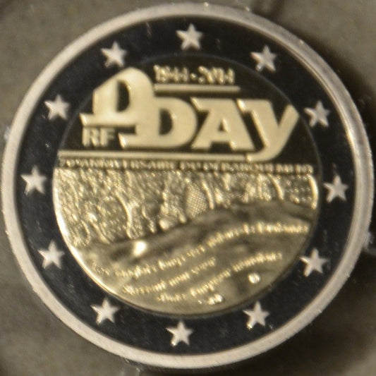 2 Euro Francúzsko 2014 - 70. výročie dňa "D" (Proof)