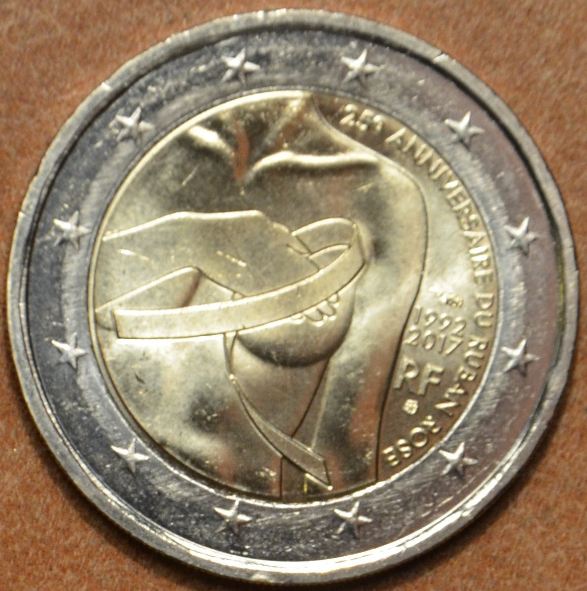 2 Euro Francúzsko 2017 - Výskum rakoviny prsníka (UNC)