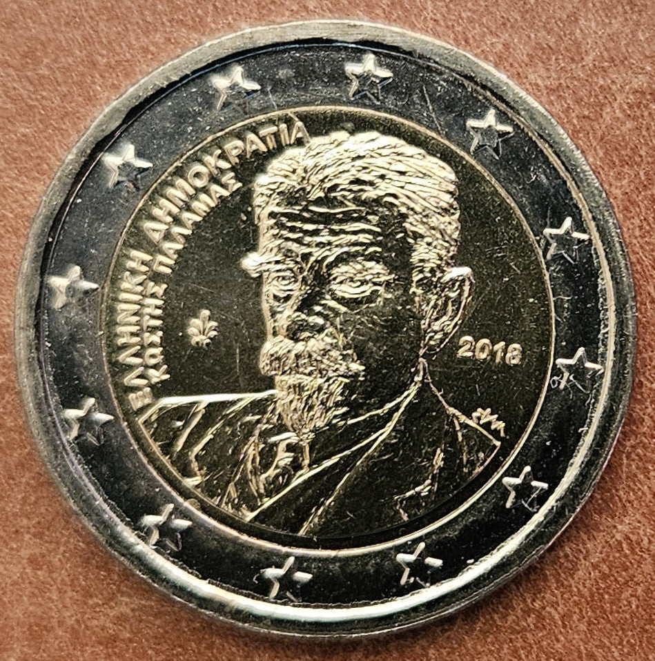 2 Euro Grécko 2018 - Kostis Palamas – 75. výročie úmrtia (UNC)