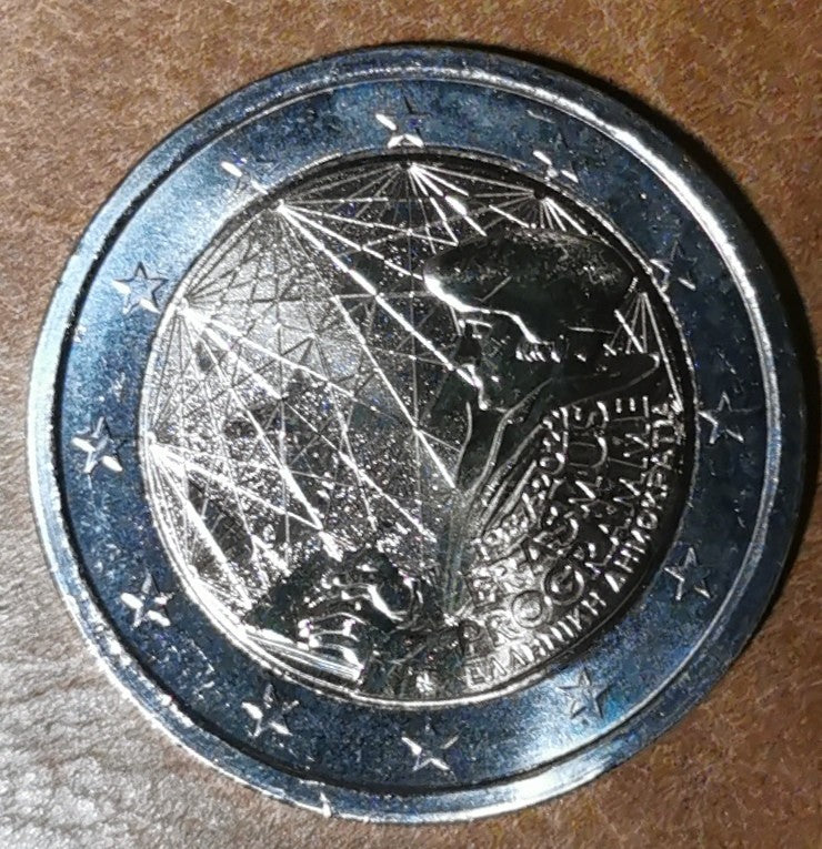 2 Euro Grécko 2022 - Erasmus program - 35. výročie vzniku (UNC)