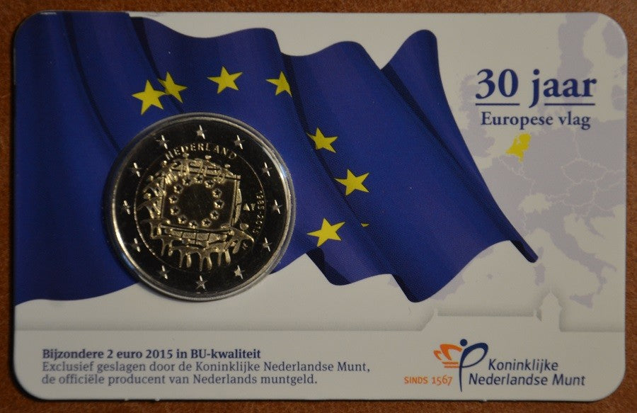 2 Euro Holandsko 2015 - 30 rokov Europskej vlajky (BU)