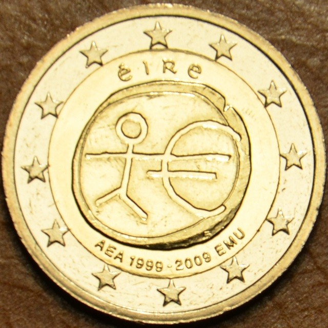 2 Euro Írsko 2009 - 10. výročie hospodárskej a menovej únie (UNC)