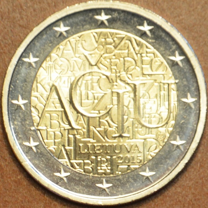 2 Euro Litva 2015 - Aciu: litovský jazyk (UNC)
