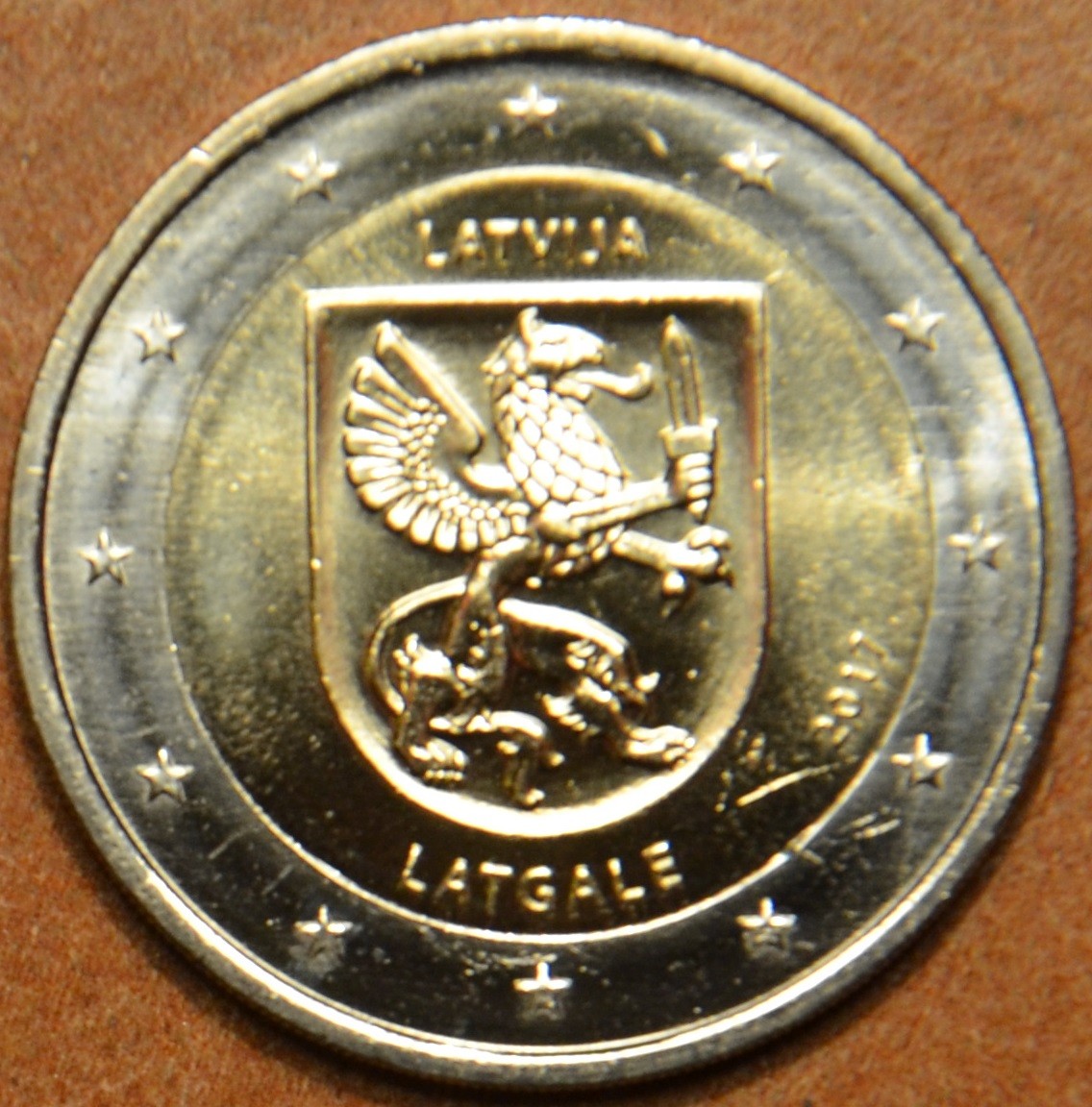 2 Euro Lotyšsko 2017 - Región Latgale (UNC)