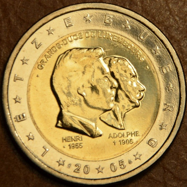 2 Euro Luxembursko 2005 - 50. výročie narodenia veľkovojvodu Henriho... (UNC)