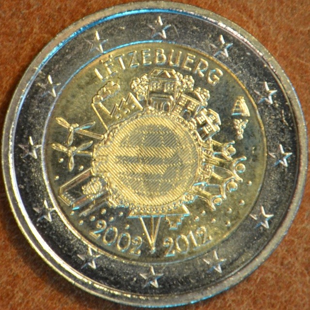 2 Euro Luxembursko 2012 - 10. výročia vzniku Eura (UNC)