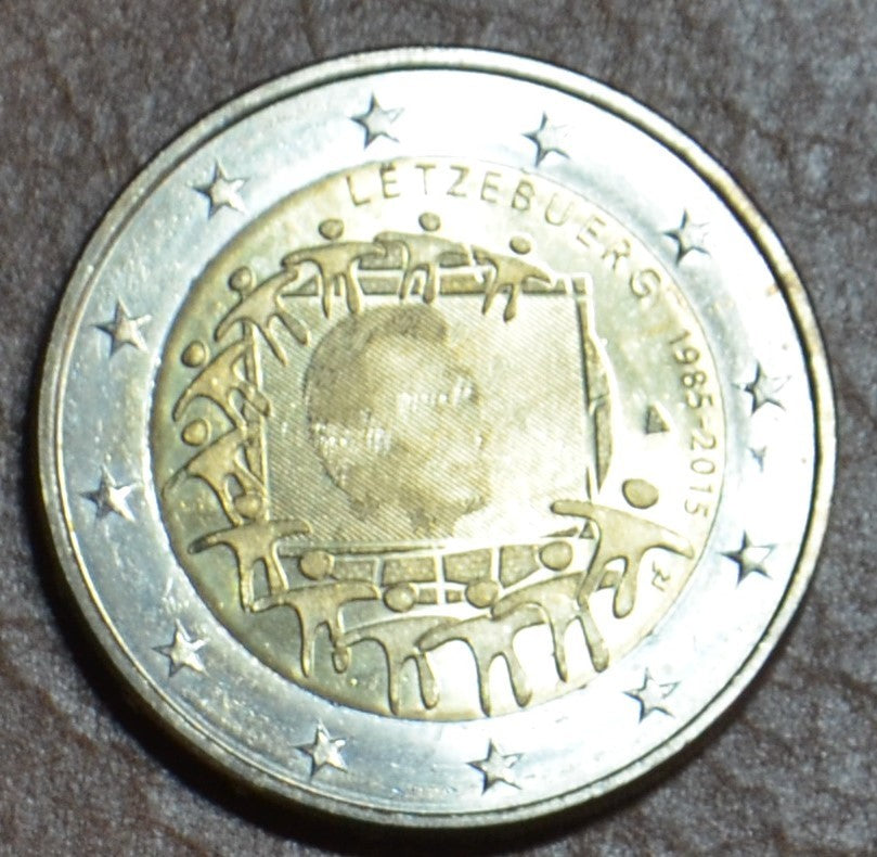 2 Euro Luxembursko 2015 - 30 rokov Europskej vlajky (UNC)