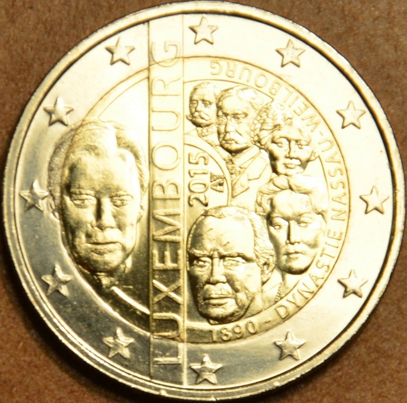 2 Euro Luxembursko 2015 - Dynastia Nassau-Weilburg (UNC)