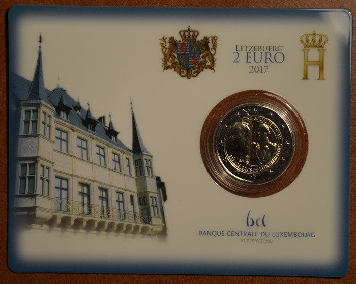 2 Euro Luxembursko 2017 - Veľkovojvoda Viliam III (BU karta)
