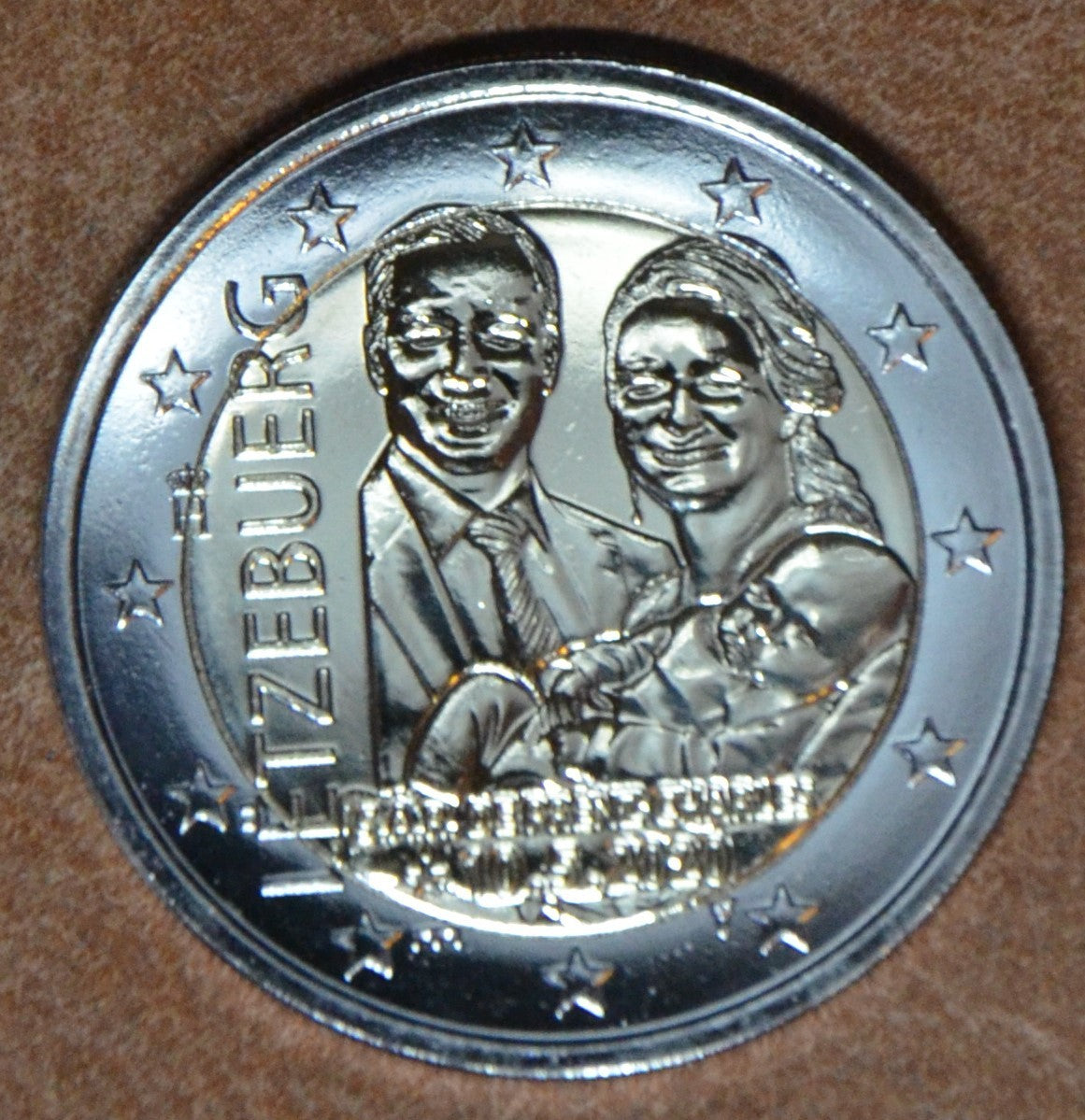 2 Euro Luxembursko 2020 - Narodenie princa Charlesa verzia relief/most (UNC)