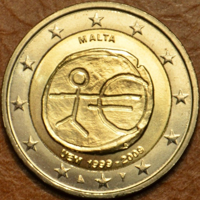 2 Euro Malta 2009 - 10. výročie hospodárskej a menovej únie (UNC)