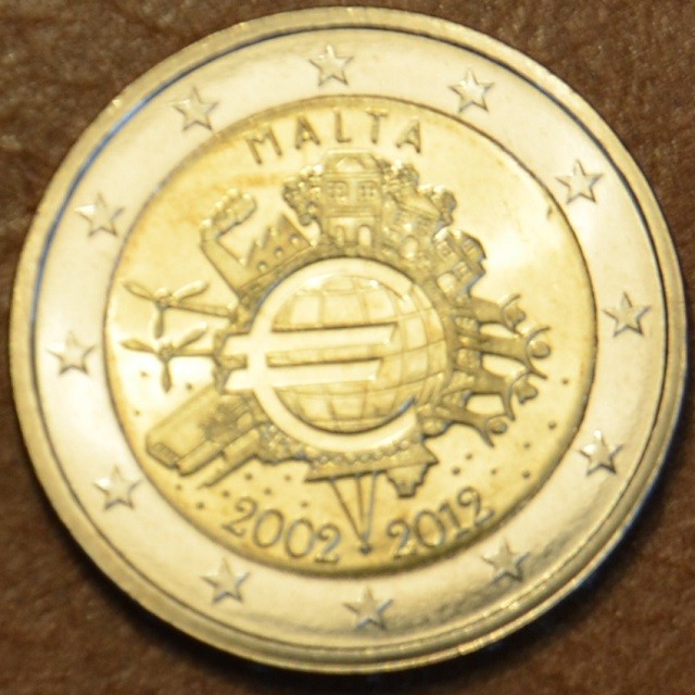 2 Euro Malta 2012 - 10. výročia vzniku Eura (UNC)