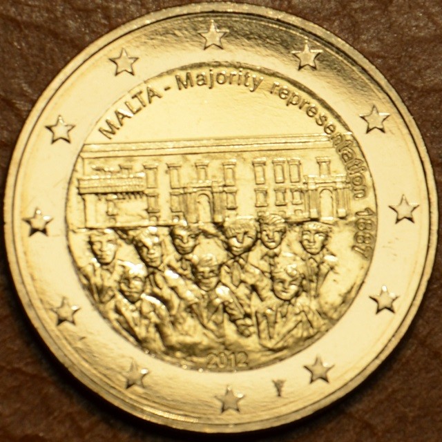 2 Euro Malta 2012 - Dejiny Malty: 1887 Väčšinové zastupovanie (UNC - značka)