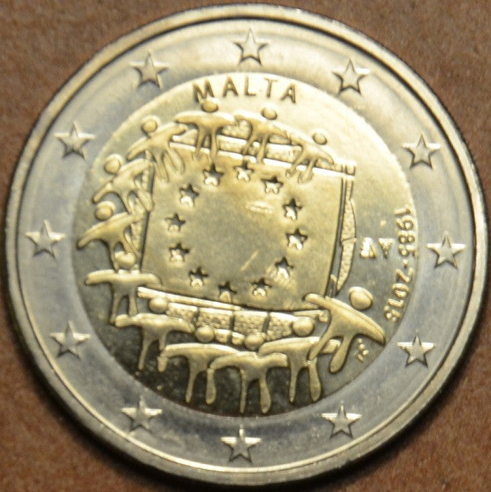2 Euro Malta 2015 - 30 rokov Europskej vlajky (UNC)