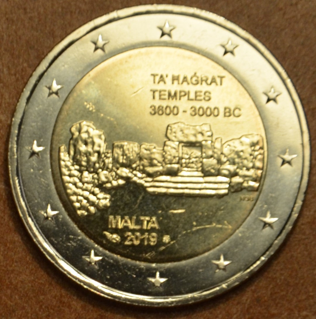 2 Euro Malta 2019 Ta' Hagrat - značka francúzskej mincovne (UNC)